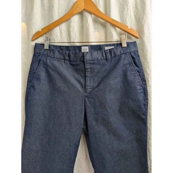 GAP women's 10 regular slim city crop dark denim, work, business, stretch S14 - Picture 2 of 9